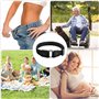 Firschoie 2 Pièces Ceinture Extensible Sans Boucle, Élastique Invisible Unisexe Ajustable pour Femme Homme, Convient aux Jeans e