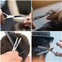 Uootach 2 Pièces Ciseaux Coiffure, Ciseaux de coiffage ultra tranchants et précis, Ciseaux de barbier professionnels en acier in
