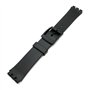 New 17mm (20mm) Sized Resin Strap Compatible for Swatch Watch - Black - RG12