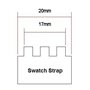 New 17mm (20mm) Sized Resin Strap Compatible for Swatch Watch - Black - RG12