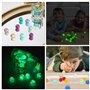 40 Pcs Billes Enfant, Billes pour Enfants Qui Brillent dans Le Noir, Bille pour Jeu de Piste de Billes, Billes de Verre Colorées
