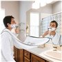 ZHjuju Bavoir à barbe, tondeuse à barbe attrape-barbe en nylon tablier de coupe de barbe coupe de cheveux cape avec ventouses, c
