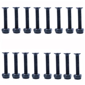 ANCLLO Lot de 16 vis de rechange pour skateboard et longboard - 35 mm - Noir