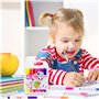 Lot de 47 Ensembles de Coloriage, Rose Ensemble de Papeterie, 3D Trousse de Papeterie, Feutres Coloriage Enfants, Autocollants, 