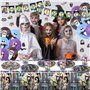 DEVOKE 84 Pièces Nightmare Before pour Fête de Noël et Halloween Cauchemar Veille, comprenant Assiettes, Tasses, Nappes, Bannièr