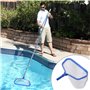 Épuisette de piscine professionnelle en métal avec cadre en aluminium - Épuisette de bassin à mailles fines - Pour le nettoyage 