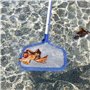 Épuisette de piscine professionnelle en métal avec cadre en aluminium - Épuisette de bassin à mailles fines - Pour le nettoyage 