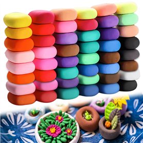 Pâte à modeler 48 couleurs à séchage à l'air libre ultra légère pour enfants