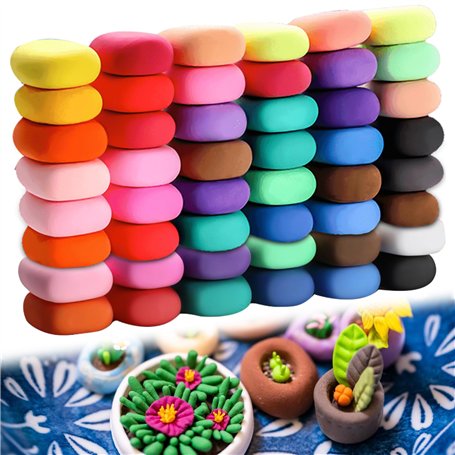 Pâte à modeler 48 couleurs à séchage à l'air libre ultra légère pour enfants