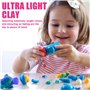 Pâte à modeler 48 couleurs à séchage à l'air libre ultra légère pour enfants, pâte à modeler sèche à l'air libre, argile magique