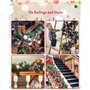 SINCHEREU Guirlande de Noël Artificielle en Rotin avec Pommes de Pin et Baies Rouges - 2,7 m - pour Extérieur, Intérieur, Escali