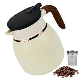 KNGNGK 1l Carafe à Café Isotherme en Acier Inoxydable