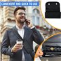 KNGNGK Sacoche Banane Serveur, Sacoche de Service en PU avec Monnayeur Euro, Portefeuille de Serveur, Sacoche Serveur Monnayeur 