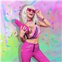 GADITIEK Lot de 4 tenues des années 90 et 80 pour femme, fête à thème, lunettes de soleil en forme de cœur, tenue de fête de Maj