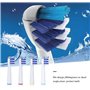 Têtes de Brosse à Dents de Remplacement Compatible avec Oralb Tri-Zone, 8 Têtes de Brosse Génériques EB30 pour la Majorité des B
