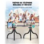 Rotatif à 360° Flexible Mini Trépied Support pour Appareil Photo avec Télécommande Bluetooth