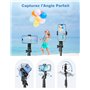 Portable Tête de Trépied Appareil Photo Extensible en Aluminium avec Télécommande sans Fil