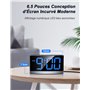 Horloge Digitale avec Chiffres LED Bleus Visible