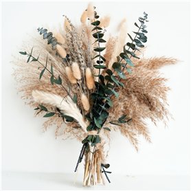 Herbe de la Pampa Verte - Décoration de Table pour Salle à Manger et Salon - Fleurs Séchées et Artificielles - Petite Décoration