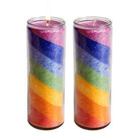 NIUQIGE Lot de 2 Bougies parfumées en verre Chakra