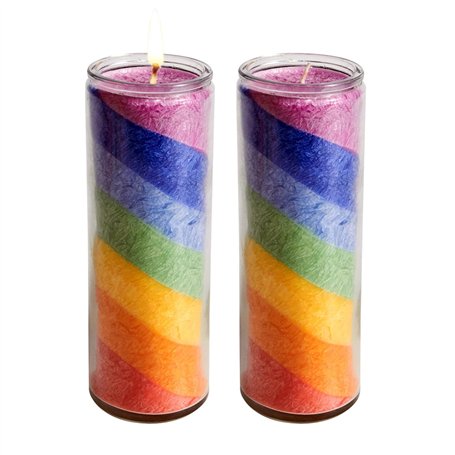 NIUQIGE Lot de 2 Bougies parfumées en verre Chakra
