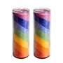NIUQIGE Lot de 2 Bougies parfumées en verre Chakra