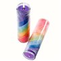 NIUQIGE Lot de 2 Bougies parfumées en verre Chakra,7 Chakra Rainbow Candle, Bougie Chakra en verre multicolore comme accessoire 