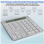 4 G Pave Numerique sans Fil Ergonomique Portatif Clavier Numérique 34 Touches avec Calculatrice d'af
