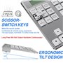 Pavé Numérique Bluetooth, 2,4 G Pave Numerique sans Fil Ergonomique Portatif Clavier Numérique 34 Touches avec Calculatrice d'af