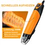 MOWIS Décapeur Thermique 350W Mini Pistolet à Air Chaud avec Buses, Protection de Surcharge Manche Antidérapant Support Pliable 