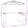 Abri Barbecue Extérieur, Tonnelle de Barbecue Belvédère de Barbecue Gazebo BBQ et étagères latérales Anthracite 210x114x230cm Ac
