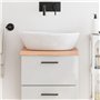 Plan de Vasque Plateau de Meuble Salle de Bain Marron 40x30x(2-4) cm Bois traité