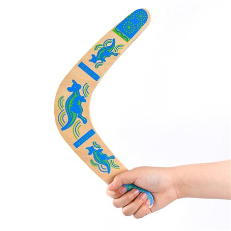 Boomerang en Bois en Forme de V Retour Boomerang Jouet de Sport en Plein air pour l'équipement de Jeu de Sport
