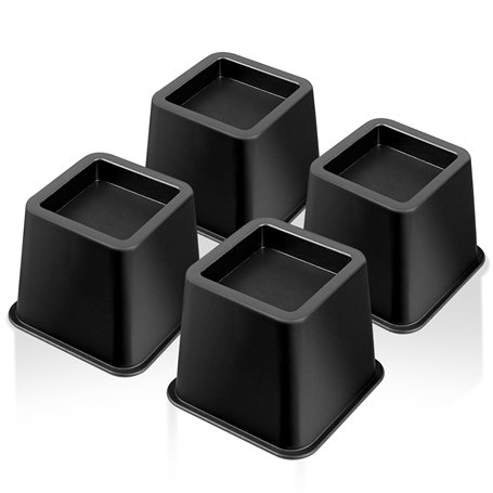 MixDora Lot de 4 rehausseurs de pieds en polypropylène pour lit