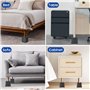 MixDora Lot de 4 rehausseurs de pieds en polypropylène pour lit, chaise, table à manger