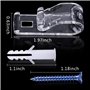 Rideau Crochet Stores Crochet,4 PCS Rideau Clip P Transparent avec Vis Crochet pour Cordon de Store en Plastique Dispositif de S