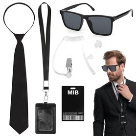 QOUBNIC 6 Pièces Agent Costume Accessoires