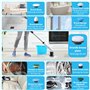 Claridane Brosse de Nettoyage Électrique 9-en-1 Haute Puissance, Récurreur Rotatif Sans Fil, 3 Vitesses, 9 Têtes de Brosse, Char