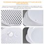 Cuiseur vapeur micro-ondes avec 2 récipients de cuisson : PRITOK 21,5 x 21,5 x 16 cm Cuiseur vapeur pour micro-ondes avec tamis,