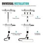 PRITOK Support universel pour projecteur : plafond de projecteur et support mural avec 5 vis d'expansion, extensible 23 à 40 cm,