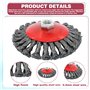 PRITOK Lot de 3 Brosses Métalliques pour Meuleuse d'Angle : Ø 125 mm Circulaire en Acier Flexible, pour Accessoires de Nettoyage