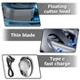 Nizirioo Mini rasoir électrique USB : rasoir portable pour homme avec indicateur d'énergie LED et brosse de nettoyage, rasoir ro