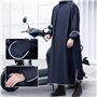 PRITOK Ponchos Pour Fauteuil Roulant: Poncho De Pluie Imperméable Bleu Marine, Manteau Léger en Tissu Ripstop Respirant Avec Ban
