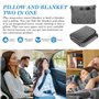 WIYETY Couverture de Voyage 2 en 1 - Coussin Transformable Portable Avec Fixation de Valise - Pour Bureau, Avion, Affaires - Ult
