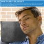 WIYETY Couverture de Voyage 2 en 1 - Coussin Transformable Portable Avec Fixation de Valise - Pour Bureau, Avion, Affaires - Ult