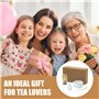 WIYETY Kit Complet Cérémonie du Thé Matcha - Lot de 4 Pièces (Fouet en Bambou, Bol Céramique Bec Verseur, Support et Pelle) - Po