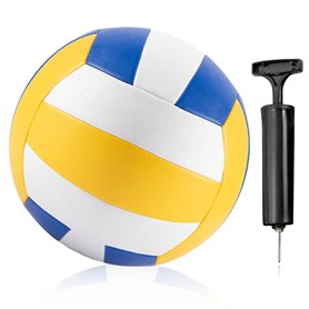 WIYETY Ballon de Beach-Volley Taille Officielle 5 : Volleyball Souple avec Pompe