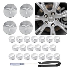 Kit d'enjoliveurs pour Tesla Model 3/Model Y (Argent)