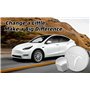 Kit d'enjoliveurs pour Tesla Model 3/Model Y (Argent), 4 Cache-moyeux + 20 Cache-écrous de Roue