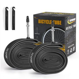 Pack de 2 Chambre à air 700 x 23-25C pour Vélo de Route FV48mm Valve Presta